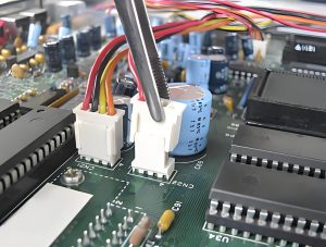 How are the circuit boards connected?